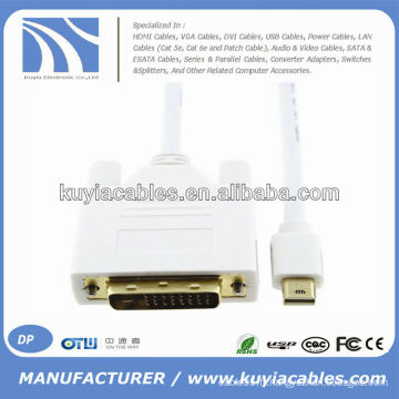 Adaptateur de câble blanc mini DVI de 1,8 m pour Mac Pro